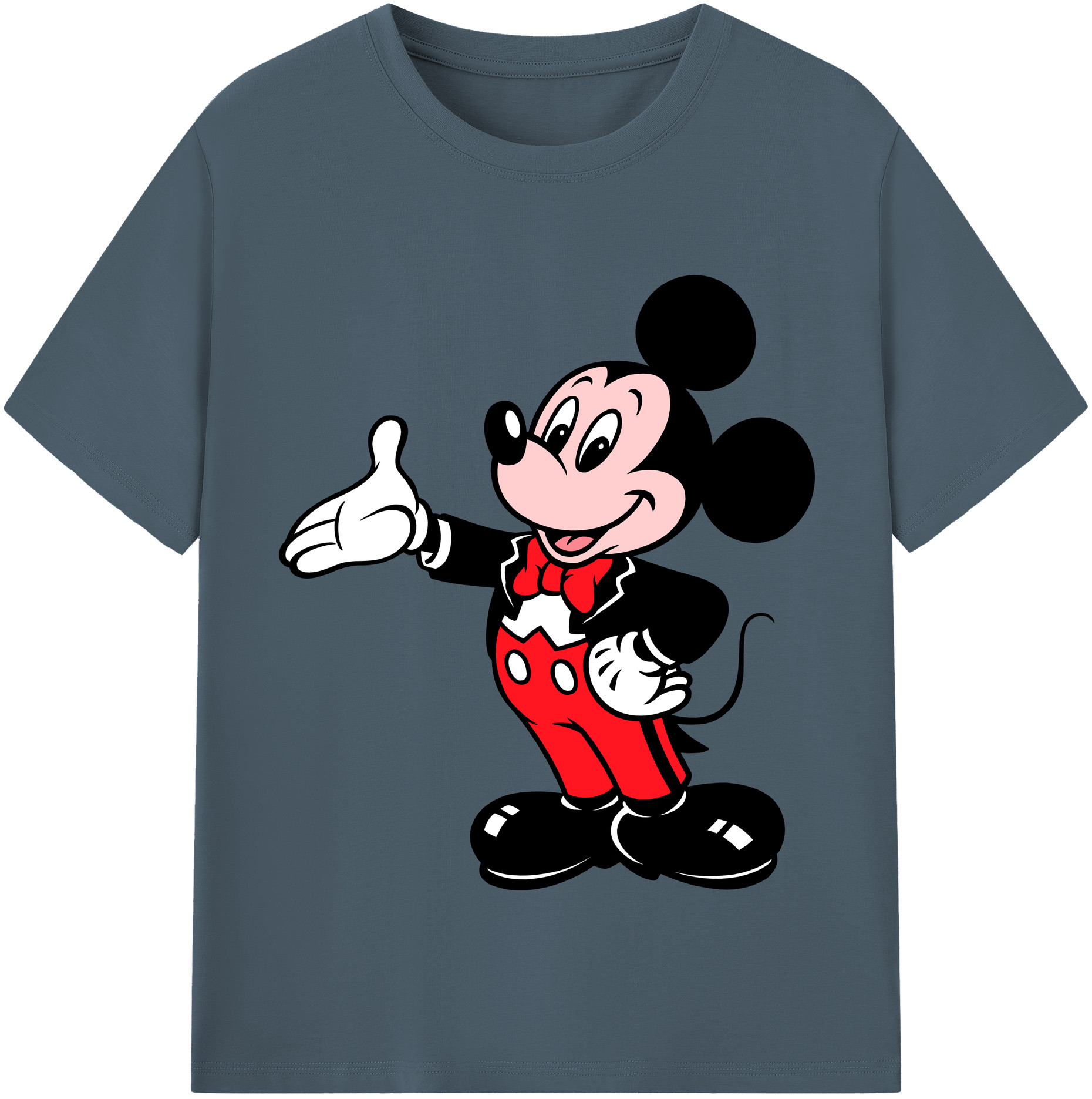 （画像用） ミッキーマウス Mickey Mouse 綿100％半袖Tシャツ（フロントプリント）